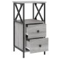 vidaXL Nachttische 2 Stk. Grau Sonoma 34x35,5x70 cm Holzwerkstoff vidaXL Nachttische 2 Stk. Grau Sonoma 34x35,5x70 cm Holzwerkstoff