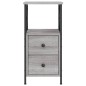 vidaXL Nachttische 2 Stk. Grau Sonoma 34x35,5x70 cm Holzwerkstoff vidaXL Nachttische 2 Stk. Grau Sonoma 34x35,5x70 cm Holzwerkstoff