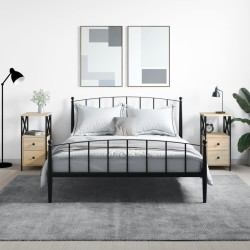 vidaXL Nachttische 2 Stk. Sonoma-Eiche 34x35,5x70 cm Holzwerkstoff