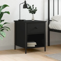 vidaXL Nachttisch Schwarz 40x42x50 cm Holzwerkstoff