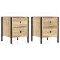 vidaXL Nachttische 2 Stk. Sonoma-Eiche 40x42x50 cm Holzwerkstoff vidaXL Nachttische 2 Stk. Sonoma-Eiche 40x42x50 cm Holzwerkstoff