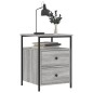 vidaXL Nachttisch Grau Sonoma-Eiche 44x45x60 cm Holzwerkstoff vidaXL Nachttisch Grau Sonoma-Eiche 44x45x60 cm Holzwerkstoff