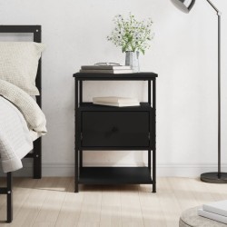 vidaXL Nachttisch Schwarz 40x42x56 cm Holzwerkstoff