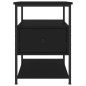 vidaXL Nachttisch Schwarz 40x42x56 cm Holzwerkstoff vidaXL Nachttisch Schwarz 40x42x56 cm Holzwerkstoff
