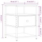 vidaXL Nachttisch Schwarz 40x42x56 cm Holzwerkstoff vidaXL Nachttisch Schwarz 40x42x56 cm Holzwerkstoff