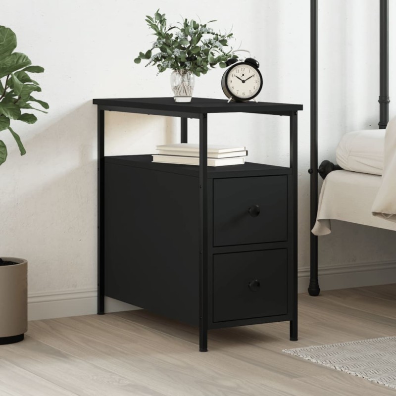 vidaXL Nachttisch Schwarz 30x60x60 cm Holzwerkstoff vidaXL Nachttisch Schwarz 30x60x60 cm Holzwerkstoff