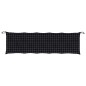 vidaXL Gartenbank-Auflage Schwarz Karomuster 180x50x7 cm Oxford-Gewebe vidaXL Gartenbank-Auflage Schwarz Karomuster 180x50x7 cm Oxford-Gewebe