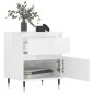vidaXL Nachttische 2 Stk. Hochglanz-Weiß 40x35x50 cm Holzwerkstoff vidaXL Nachttische 2 Stk. Hochglanz-Weiß 40x35x50 cm Holzwerkstoff