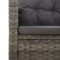 2-tlg. Garten-Lounge-Set mit Kissen Grau Poly Rattan 2-tlg. Garten-Lounge-Set mit Kissen Grau Poly Rattan
