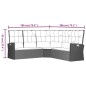 2-tlg. Garten-Lounge-Set mit Kissen Grau Poly Rattan 2-tlg. Garten-Lounge-Set mit Kissen Grau Poly Rattan