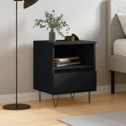 vidaXL Nachttisch Schwarz 40x35x50 cm Holzwerkstoff