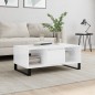 vidaXL Couchtisch Hochglanz-Weiß 90x50x36,5 cm Holzwerkstoff vidaXL Couchtisch Hochglanz-Weiß 90x50x36,5 cm Holzwerkstoff