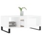 vidaXL Couchtisch Hochglanz-Weiß 90x50x36,5 cm Holzwerkstoff vidaXL Couchtisch Hochglanz-Weiß 90x50x36,5 cm Holzwerkstoff