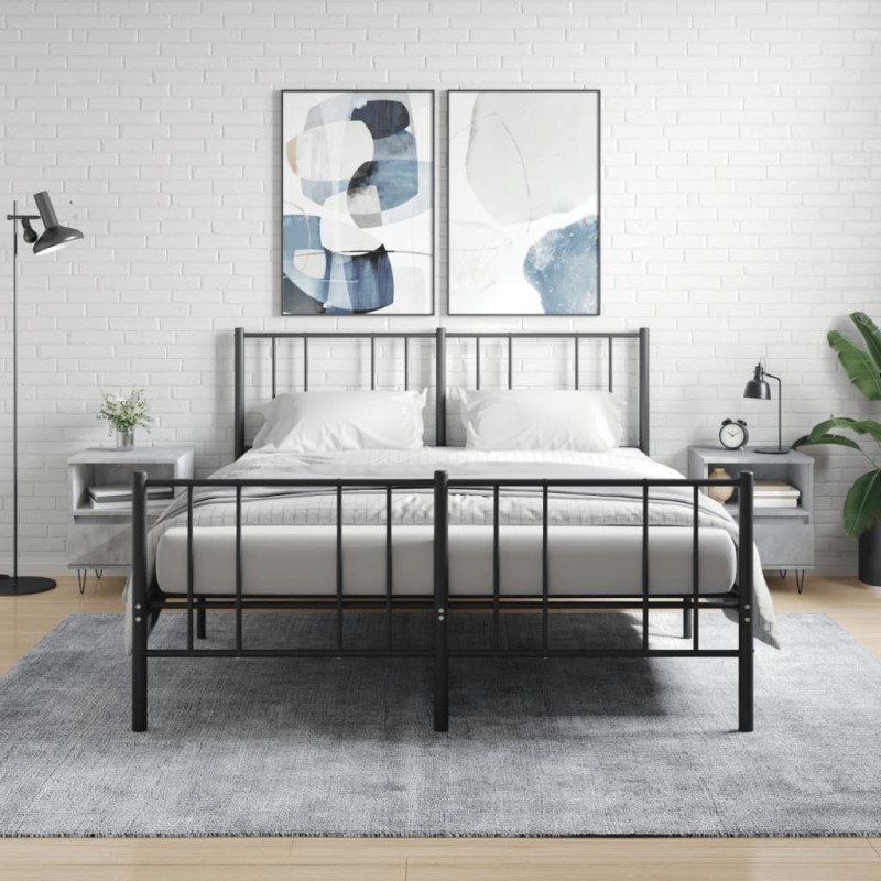 vidaXL Nachttische 2 Stk. Betongrau 40x35x50 cm Holzwerkstoff vidaXL Nachttische 2 Stk. Betongrau 40x35x50 cm Holzwerkstoff