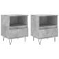 vidaXL Nachttische 2 Stk. Betongrau 40x35x50 cm Holzwerkstoff vidaXL Nachttische 2 Stk. Betongrau 40x35x50 cm Holzwerkstoff