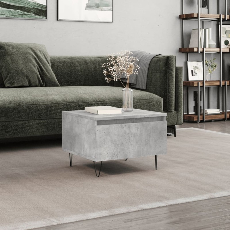 vidaXL Couchtisch Betongrau 50x46x35 cm Holzwerkstoff vidaXL Couchtisch Betongrau 50x46x35 cm Holzwerkstoff