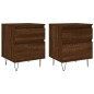 vidaXL Nachttische 2 Stk. Braun Eichen-Optik 40x35x50 cm Holzwerkstoff vidaXL Nachttische 2 Stk. Braun Eichen-Optik 40x35x50 cm Holzwerkstoff