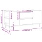 vidaXL Couchtisch Hochglanz-Weiß 102x44,5x50 cm Holzwerkstoff vidaXL Couchtisch Hochglanz-Weiß 102x44,5x50 cm Holzwerkstoff