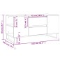 vidaXL Couchtisch Hochglanz-Weiß 102x44,5x50 cm Holzwerkstoff vidaXL Couchtisch Hochglanz-Weiß 102x44,5x50 cm Holzwerkstoff