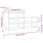 vidaXL Schuhregal Weiß 102x36x60 cm Holzwerkstoff vidaXL Schuhregal Weiß 102x36x60 cm Holzwerkstoff