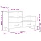 vidaXL Schuhregal Weiß 102x36x60 cm Holzwerkstoff vidaXL Schuhregal Weiß 102x36x60 cm Holzwerkstoff