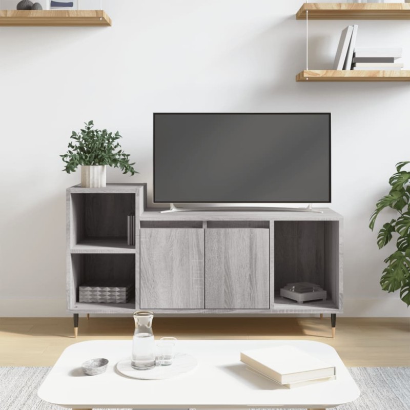 vidaXL TV-Schrank Grau Sonoma 100x35x55 cm Holzwerkstoff vidaXL TV-Schrank Grau Sonoma 100x35x55 cm Holzwerkstoff