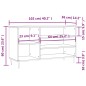 vidaXL Schuhregal Grau Sonoma 102x36x60 cm Holzwerkstoff vidaXL Schuhregal Grau Sonoma 102x36x60 cm Holzwerkstoff