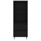 vidaXL Highboard Schwarz 40x36x110 cm Holzwerkstoff vidaXL Highboard Schwarz 40x36x110 cm Holzwerkstoff