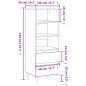 vidaXL Highboard Schwarz 40x36x110 cm Holzwerkstoff vidaXL Highboard Schwarz 40x36x110 cm Holzwerkstoff