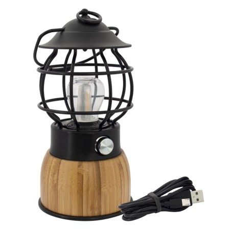 Eurotrail LED-Campinglampe Breeze Bambus Schwarz