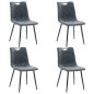 vidaXL Esszimmerstühle 4 Stk. Schwarz Kunstleder vidaXL Esszimmerstühle 4 Stk. Schwarz Kunstleder