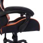 vidaXL Gaming-Stuhl mit RGB LED-Leuchten Orange und Schwarz Kunstleder vidaXL Gaming-Stuhl mit RGB LED-Leuchten Orange und Schwarz Kunstleder