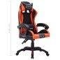 vidaXL Gaming-Stuhl mit RGB LED-Leuchten Orange und Schwarz Kunstleder vidaXL Gaming-Stuhl mit RGB LED-Leuchten Orange und Schwarz Kunstleder