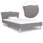 vidaXL Bettgestell Hellgrau Stoff 90×200 cm vidaXL Bettgestell Hellgrau Stoff 90×200 cm