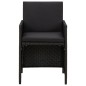 vidaXL Gartenstühle mit Kissen 2 Stk. Poly Rattan Schwarz vidaXL Gartenstühle mit Kissen 2 Stk. Poly Rattan Schwarz