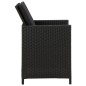 vidaXL Gartenstühle mit Kissen 2 Stk. Poly Rattan Schwarz vidaXL Gartenstühle mit Kissen 2 Stk. Poly Rattan Schwarz