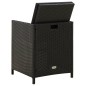 vidaXL Gartenstühle mit Kissen 2 Stk. Poly Rattan Schwarz vidaXL Gartenstühle mit Kissen 2 Stk. Poly Rattan Schwarz
