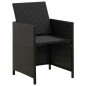 vidaXL Gartenstühle mit Kissen 2 Stk. Poly Rattan Schwarz vidaXL Gartenstühle mit Kissen 2 Stk. Poly Rattan Schwarz