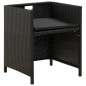 vidaXL Gartenstühle mit Kissen 2 Stk. Poly Rattan Schwarz vidaXL Gartenstühle mit Kissen 2 Stk. Poly Rattan Schwarz