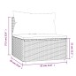vidaXL Garten-Mittelsofa mit Kissen Braun Poly Rattan vidaXL Garten-Mittelsofa mit Kissen Braun Poly Rattan