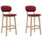 vidaXL Barhocker 2 Stk. Weinrot Stoff vidaXL Barhocker 2 Stk. Weinrot Stoff