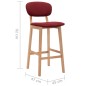 vidaXL Barhocker 2 Stk. Weinrot Stoff vidaXL Barhocker 2 Stk. Weinrot Stoff