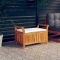 vidaXL Garten-Truhenbank mit Kissen 91 cm Massivholz Akazie vidaXL Garten-Truhenbank mit Kissen 91 cm Massivholz Akazie