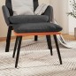vidaXL Fußhocker Dunkelgrau/Orange 45x29,5x35 cm Stoff und Kunstleder vidaXL Fußhocker Dunkelgrau/Orange 45x29,5x35 cm Stoff und Kunstleder