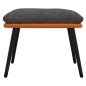 vidaXL Fußhocker Dunkelgrau/Orange 45x29,5x35 cm Stoff und Kunstleder vidaXL Fußhocker Dunkelgrau/Orange 45x29,5x35 cm Stoff und Kunstleder