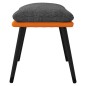 vidaXL Fußhocker Dunkelgrau/Orange 45x29,5x35 cm Stoff und Kunstleder vidaXL Fußhocker Dunkelgrau/Orange 45x29,5x35 cm Stoff und Kunstleder