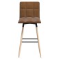 vidaXL Barhocker 2 Stk. Braun Stoff vidaXL Barhocker 2 Stk. Braun Stoff