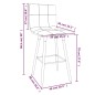 vidaXL Barhocker 2 Stk. Braun Stoff vidaXL Barhocker 2 Stk. Braun Stoff
