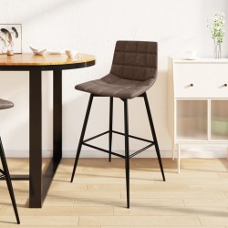 vidaXL Barhocker Dunkelbraun Kunstleder
