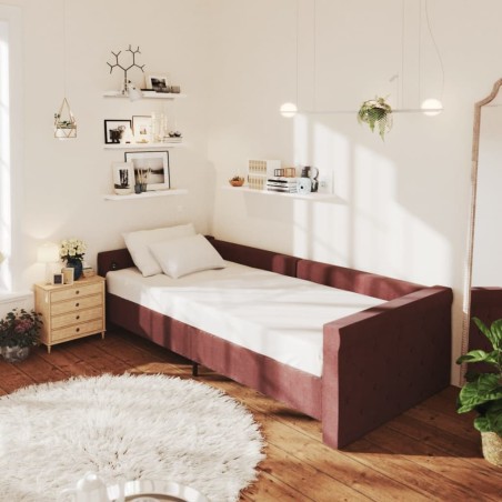 vidaXL Tagesbett USB Lila Stoff 90x200 cm  